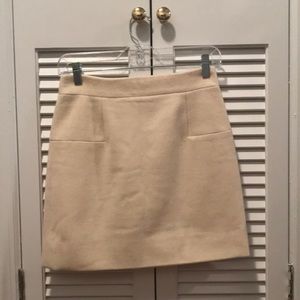 J. Crew winter white wool mini-skirt